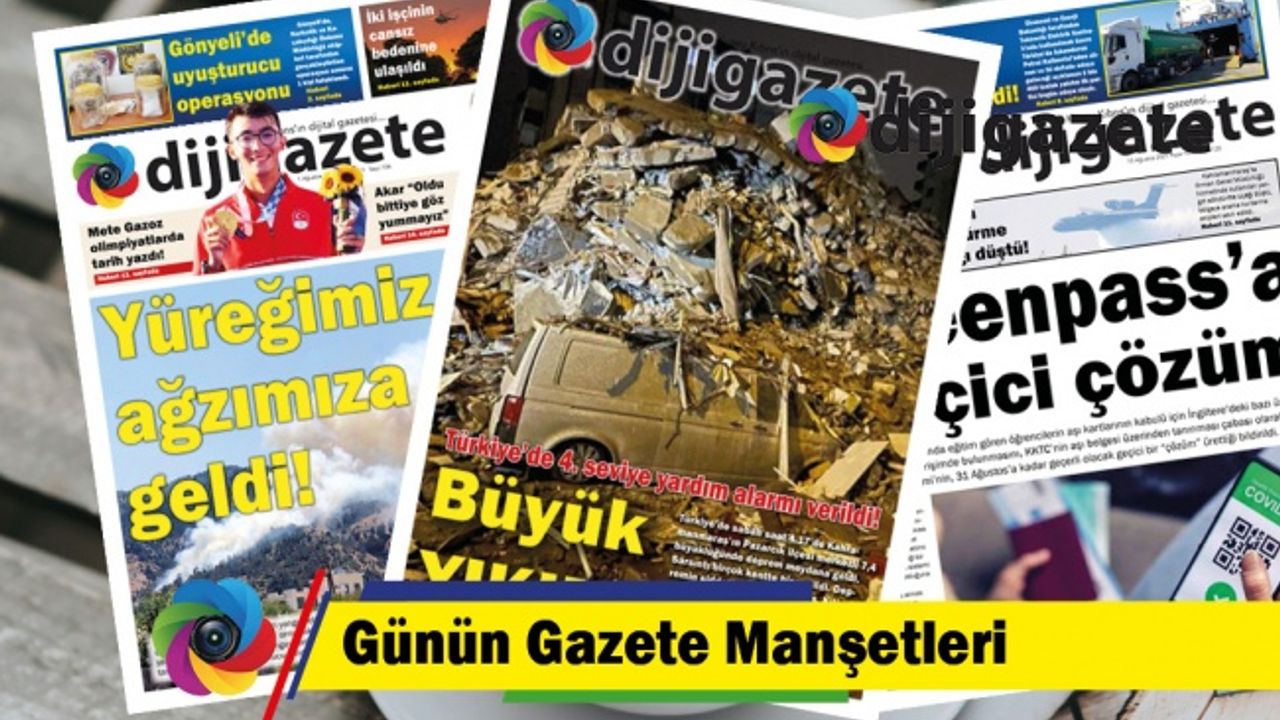 6 Şubat 2023 KKTC-TC Gazete Manşetleri