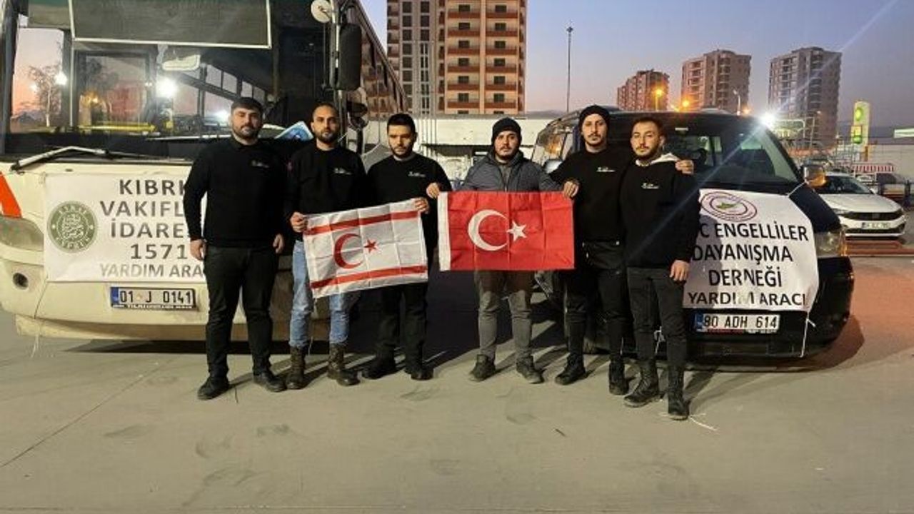 Evkaf’ın yardım otobüsünün Kahramanmaraş’a ulaştığı bildirildi