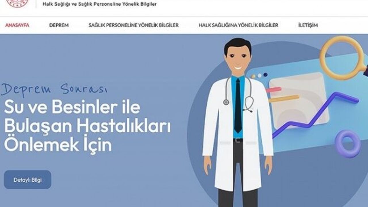 TC Sağlık Bakanlığının "deprem" sitesi yayına girdi