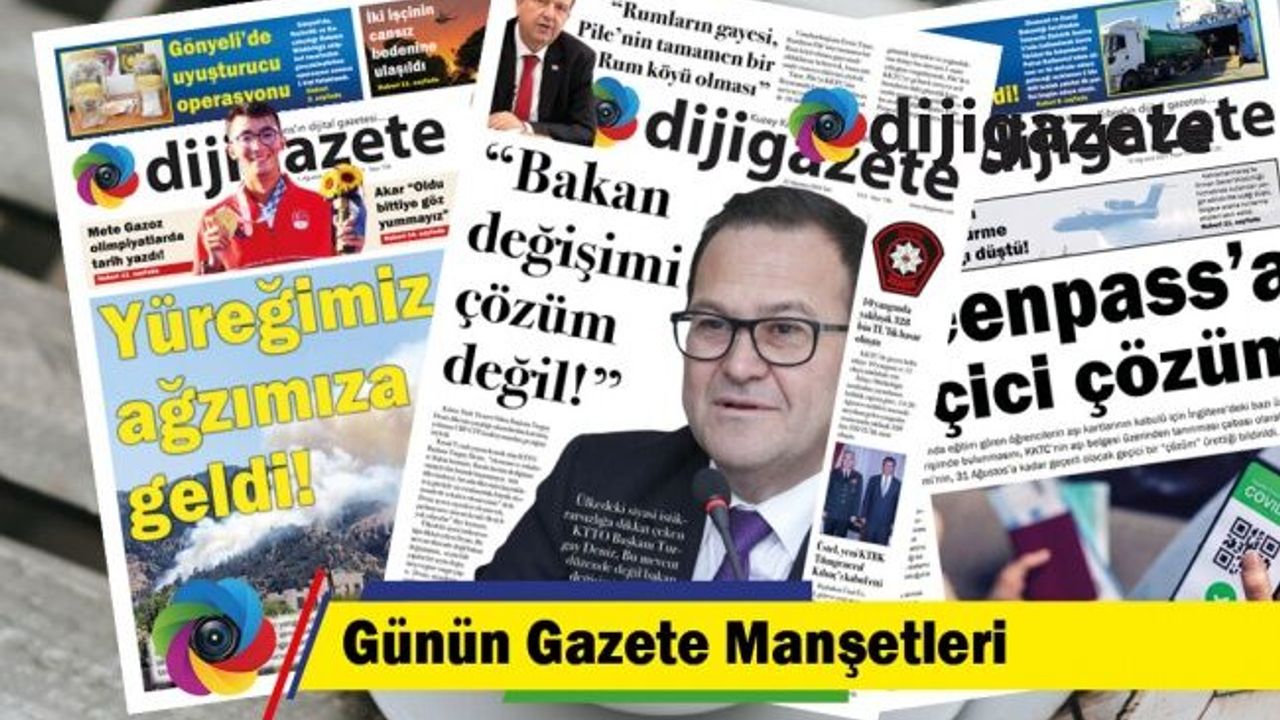 22 Ağustos 2023 KKTC-TC Gazete Manşetleri