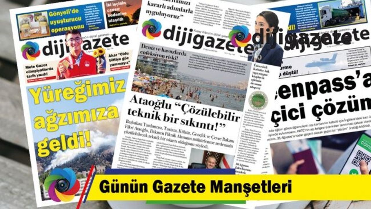 29 Ağustos 2023 KKTC-TC Gazete Manşetleri