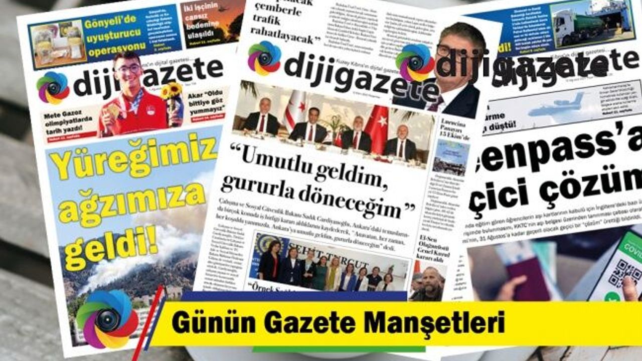 12 Ekim 2023 KKTC-TC Gazete Manşetleri