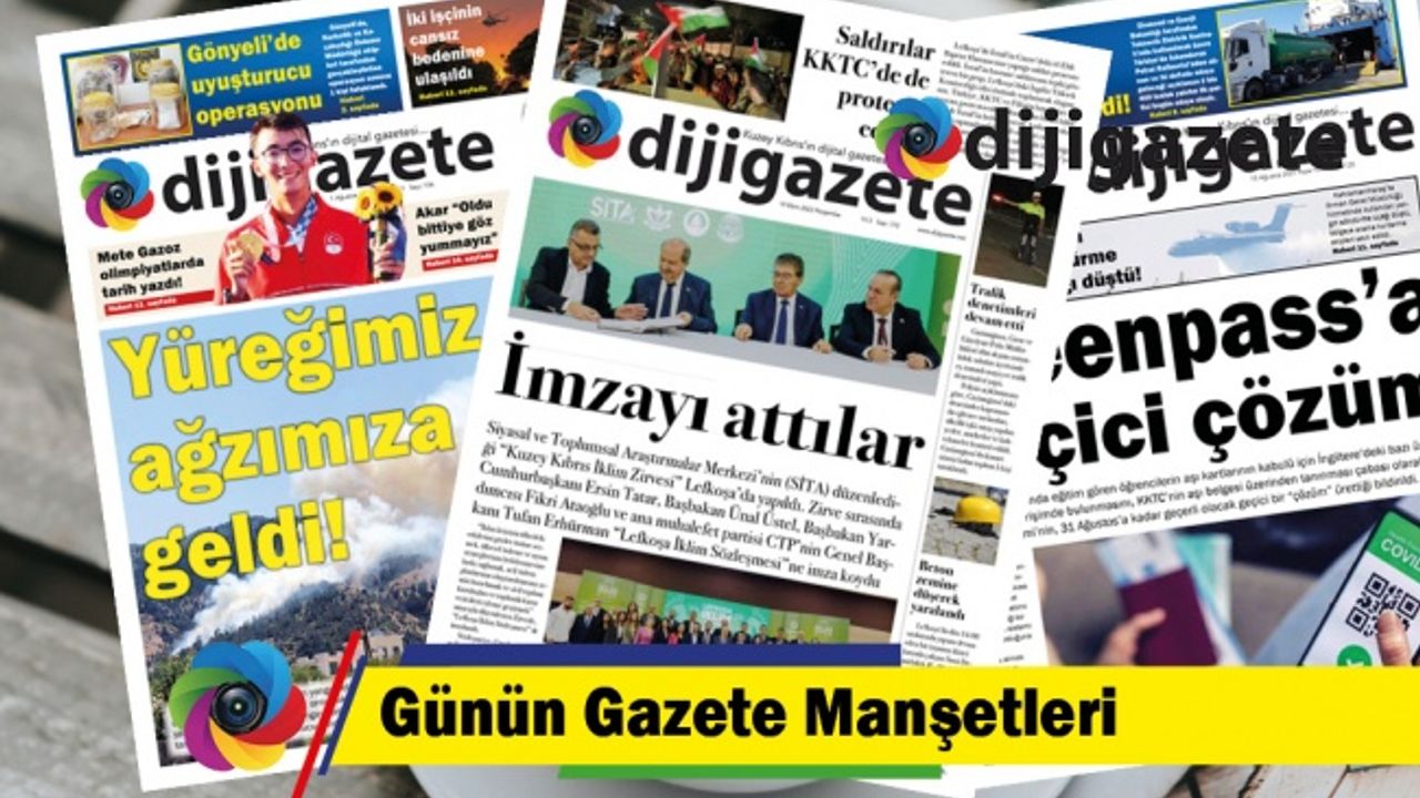 19 Ekim 2023 KKTC-TC Gazete Manşetleri
