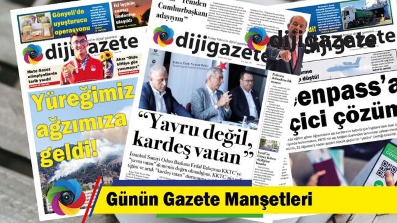 22 Ekim 2023 KKTC-TC Gazete Manşetleri