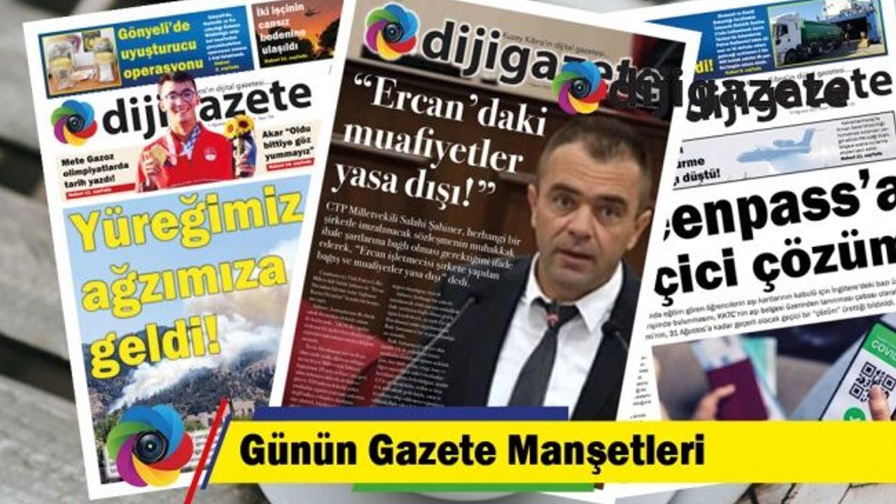 1 Kasım 2023 KKTC-TC Gazete Manşetleri