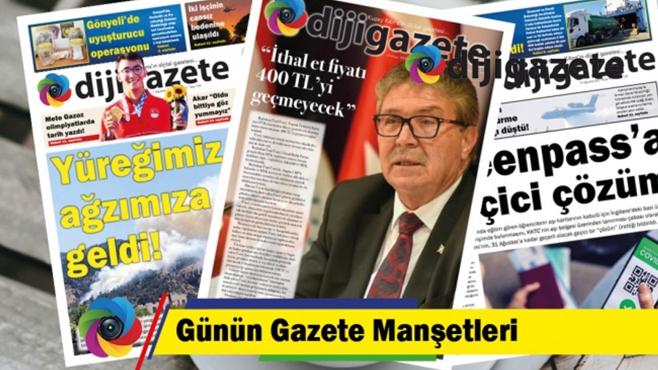 24 Mayıs 2024 KKTC-TC Gazete Manşetleri