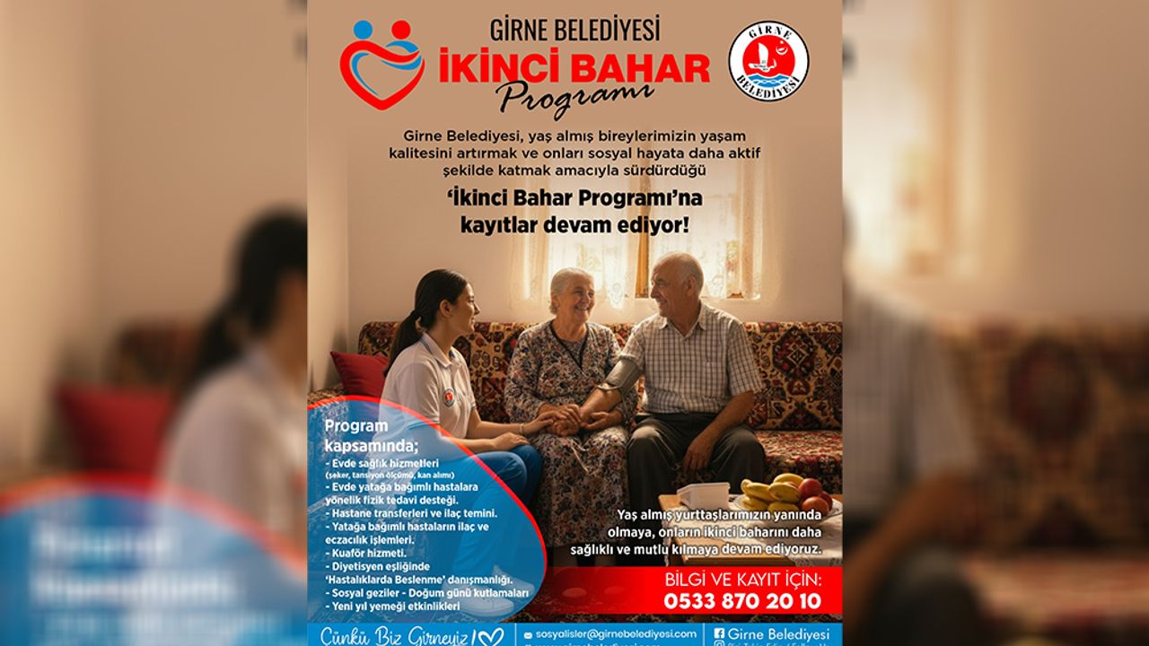 Girne Belediyesi ‘İkinci Bahar Programı’ kayıtları devam ediyor