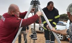 Kuyuya düşen av köpeği itfaiye ekipleri tarafından kurtarıldı