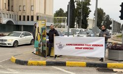 Tel-Sen, Başbakanlık ışıklarında pankart açarak bildiri dağıttı