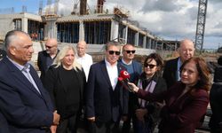 Başbakan Üstel Pamuklu Devlet Hastanesi inşaatında incelemelerde bulundu