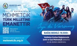 TSK Mehmetçik Vakfı, vekâleten kurban bağış kabulüne başladı