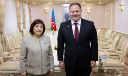 Öztürkler, Azerbaycan Milli Meclisi Başkanı Gafarova ile görüştü
