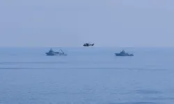AA, Girne açıklarında batan gemiye ilişkin arama kurtarma çalışmalarını TCG Alemdar'da görüntüledi