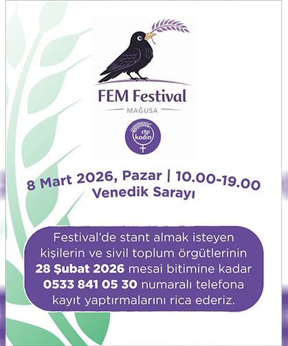 CTP Kadın Örgütü Mağusa İlçesi, “Fem Festival” düzenleyecek