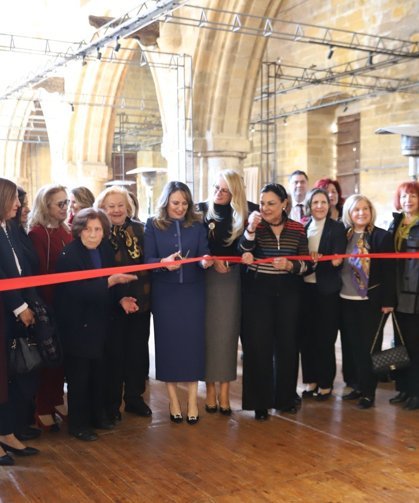 “Cumhuriyetin Hatıra Defteri Kadınlar Sergisi”, Lefkoşa Bedesten’de açıldı