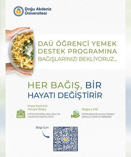 DAÜ ücretsiz yemek programı devam ediyor