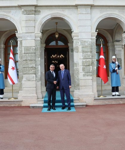 Cumhurbaşkanı Erhürman, TC Cumhurbaşkanı Erdoğan'la görüştü