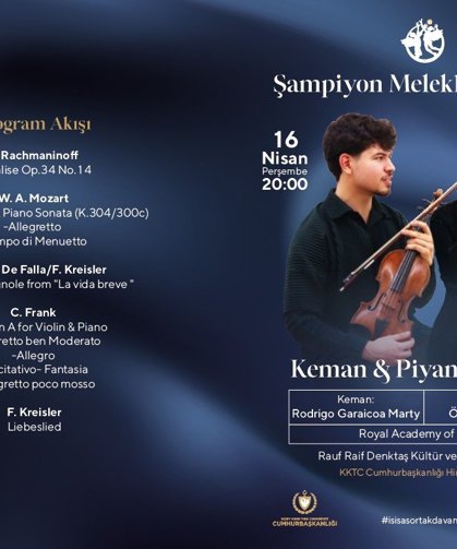 Şampiyon Melekler anısına keman ve piyano resitali düzenleniyor