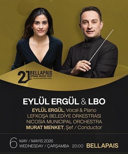 Bellapais İlkbahar Müzik Festivali'nde yarın akşam Eylül Ergül, LBO eşliğinde sahne alacak