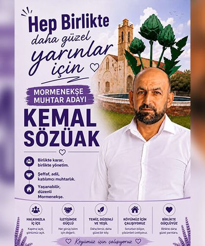 MORMENEKŞE'NİN "SÖZÜ "AK" ADAYI HAZIR