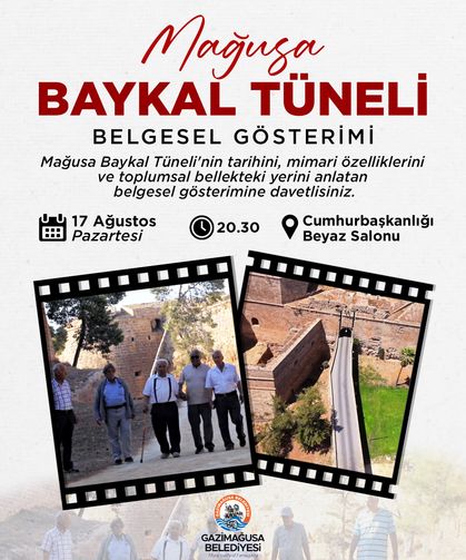 Baykal Tüneli Belgeseli, pazartesi günü gösterilecek
