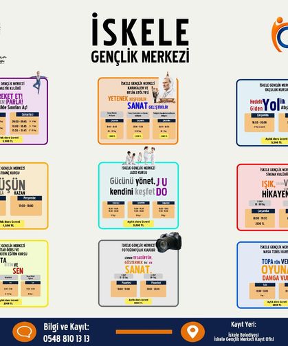 İskele Gençlik Merkezi’nde kurs ve kulüp kayıtları başladı