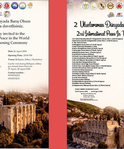 “2. Uluslararası Dünyada Barış Olsun Sergisi” 26 Ağustos’ta Bellapais Manastırı’nda