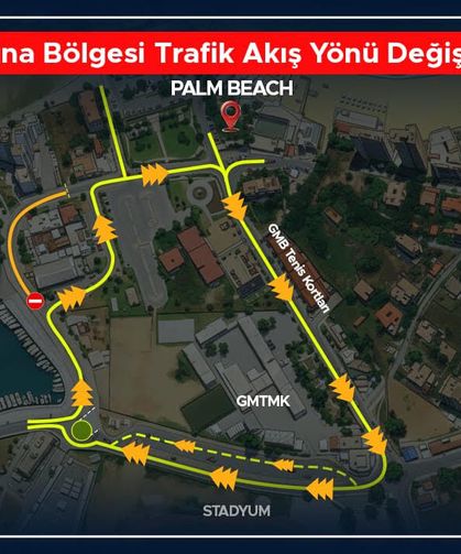 Laguna bölgesinde trafik akış yönü değiştiriliyor