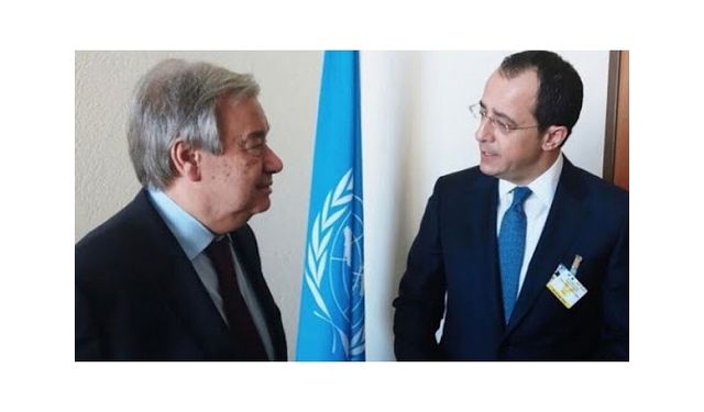 Hristodulidis, AB Zirve Toplantısı çerçevesinde Guterres’le görüştü