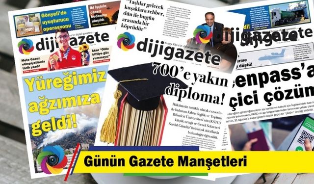 11 Nisan 2024 Perşembe KKTC Gazete Manşetleri