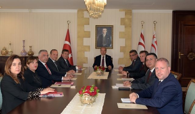 Tatar, Guterres görüşmesi öncesinde Mecliste temsil edilen siyasi parti başkanlarıyla görüştü... "Şu anki pozisyonumuzdan asla geri adım adım atmayacağız"