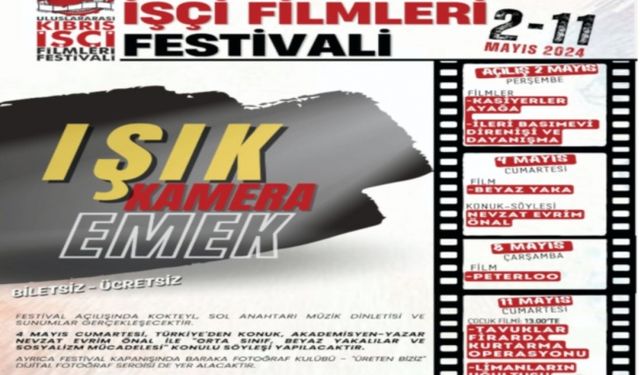 12. Uluslararası Kıbrıs İşçi Filmleri Festivali başlıyor