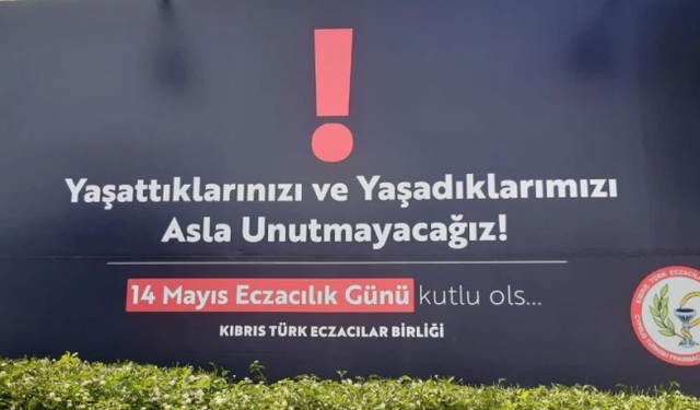 Eczacılardan manidar kutlama!