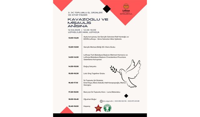 "Üçüncü İki Toplumlu El Ürünü ve Kitap Pazarı" etkinliği cumartesi yapılacak