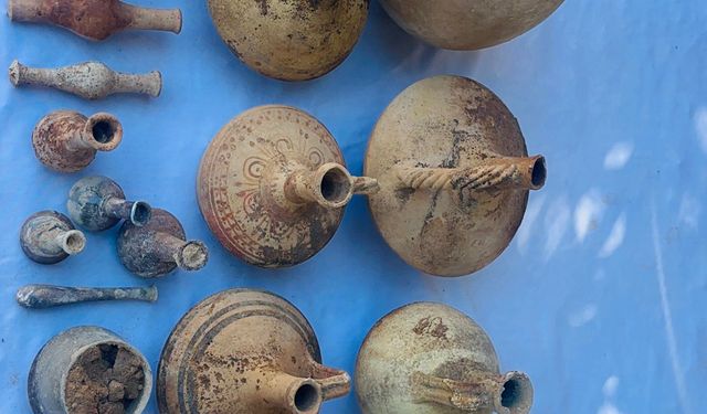 Gazimağusa Limanı’nda antik mezar gün yüzüne çıkarıldı