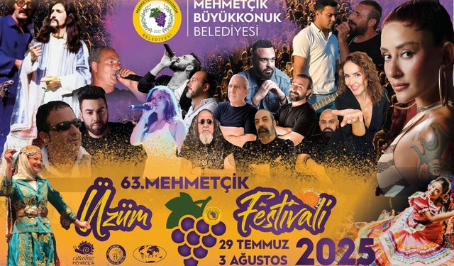 63. Mehmetçik Üzüm Festivali bugün başlıyor
