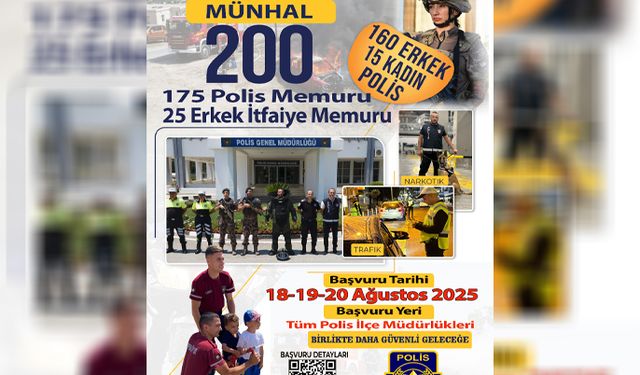Polis ve itfaiye memurluğu münhali için son başvuru tarihi 20 Ağustos...