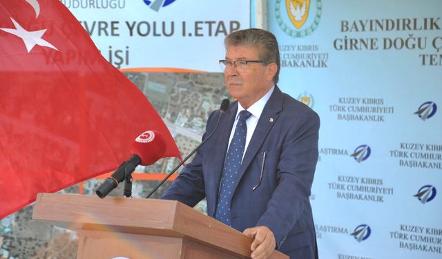 Başbakan Ünal Üstel, Girne Doğu Çevre Yolu 1. Etap Yol Yapımı Başlama Töreni'ne katıldı