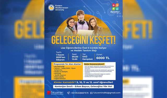 DAÜ’den lise öğrencilerine yönelik kariyer ve meslek tanıtım stajı