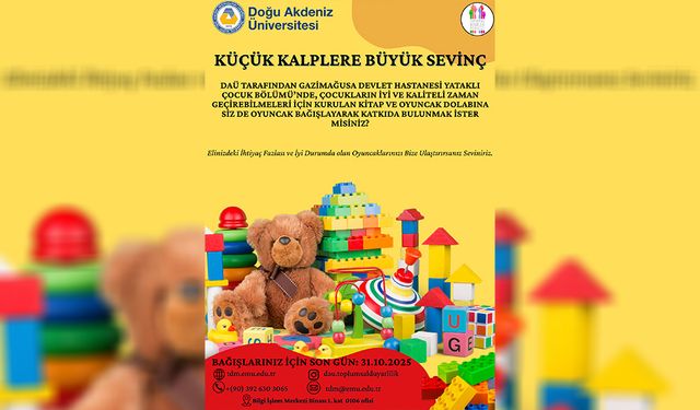 DAÜ Toplumsal Duyarlılık Merkezi’nden bağış çağrısı