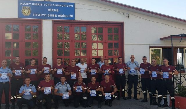 Girne İtfaiye Şubesi’nden Girne Maratonu’na destek