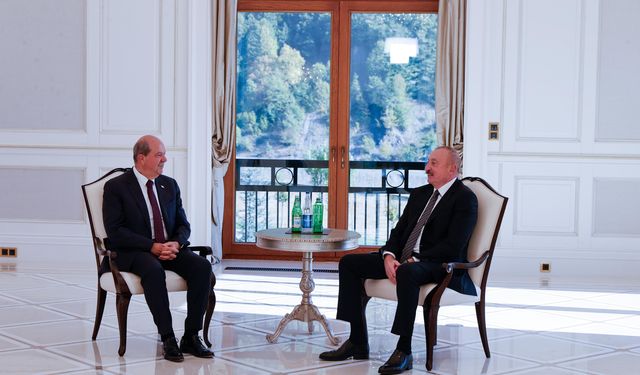 Cumhurbaşkanı Tatar, Azerbaycan Cumhurbaşkanı Aliyev ile görüştü: "KKTC'ye desteğimiz sürecek"