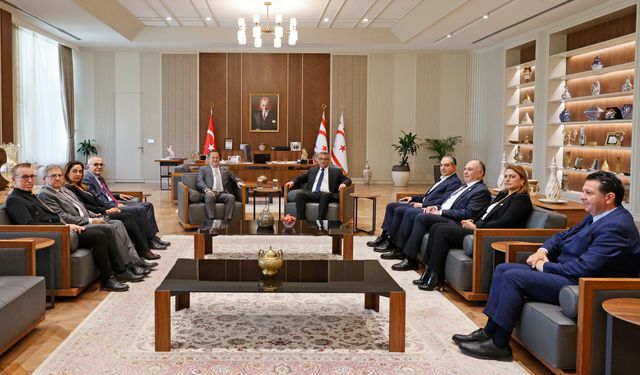 Cumhurbaşkanı Erhürman, Kıbrıs Türk Ticaret Odası heyetini kabul etti