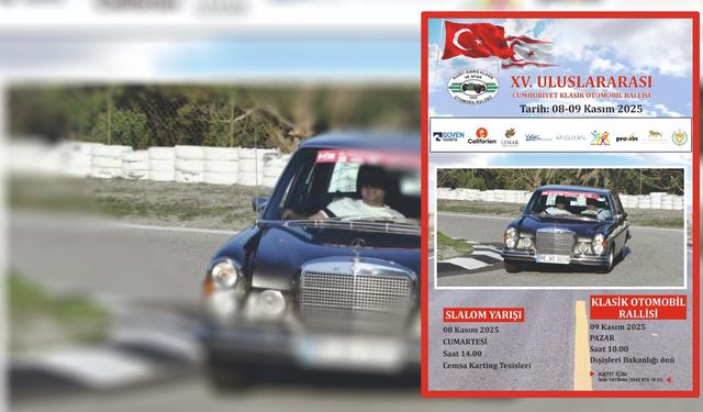 15’inci Uluslararası Cumhuriyet Klasik Otomobil Rallisi Lefkoşa'da yapılıyor