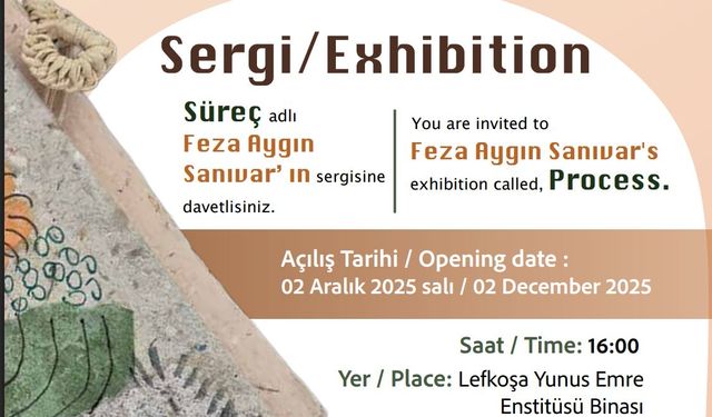 Feza Aygın Sanıvar’ın Süreç adlı sergisi 2 Aralık Salı Günü açılıyor