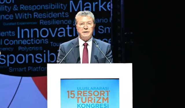 Başbakanı Üstel, Antalya'daki "15. Uluslararası Resort Turizm Kongresi"nde konuştu