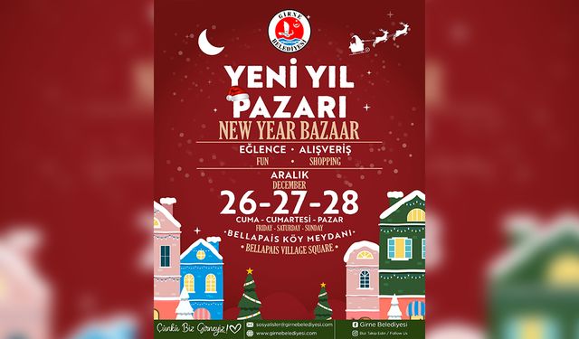 Yeni Yıl Pazarı 26, 27 ve 28 Aralık’ta Bellapais’te kuruluyor