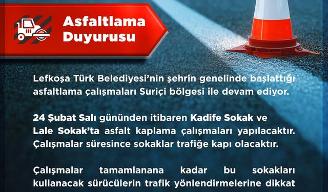 LTB’den asfaltlama duyurusu...