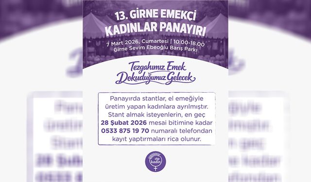 CTP Kadın Örgütü Girne İlçesi, “Emekçi Kadınlar Panayırı” düzenliyor