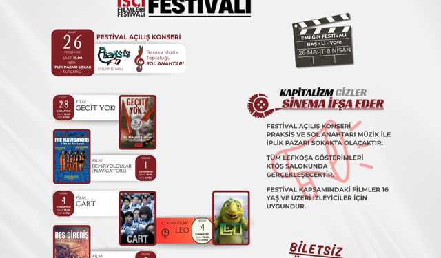 14. Uluslararası İşçi Filmleri Festivali perşembe günü başlıyor